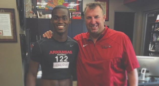 Tobias with Coach Bielema