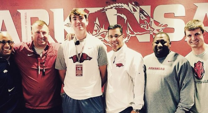 Cole with the Arkansas Coaching Staff