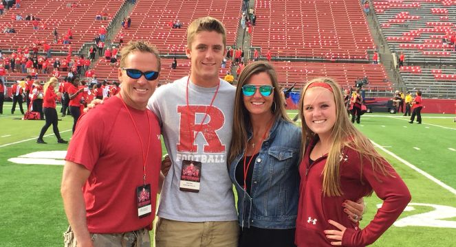 Jack and family at Rutgers