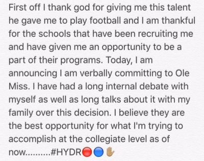 Josh Clarke Ole Miss statement