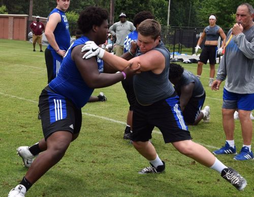 Samari Saddler at SMSB camp blocking 2016