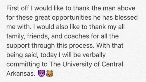 Deandre Herman UCA statement