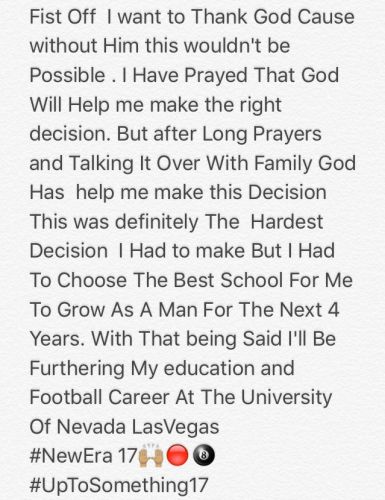 Jaelon Darden UNLV commitment statement