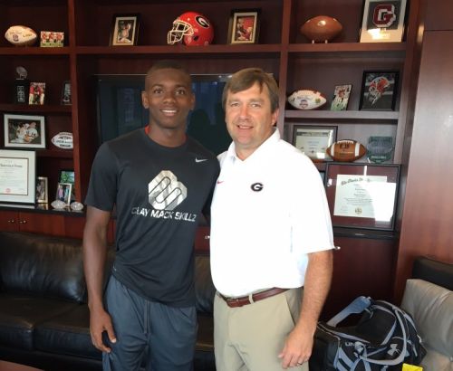 Anthony Cook with Kirby Smart